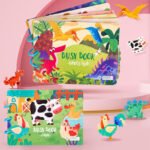 Baby enlightenment quiet book animal cognitive teaching aids children's handmade early education material package educational toy paste book