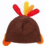 Cross-border Halloween Hat Funny Tricky Turkey Hat Hand Crochet Thanksgiving Party Dress Up Headgear Wholesale - Image 3