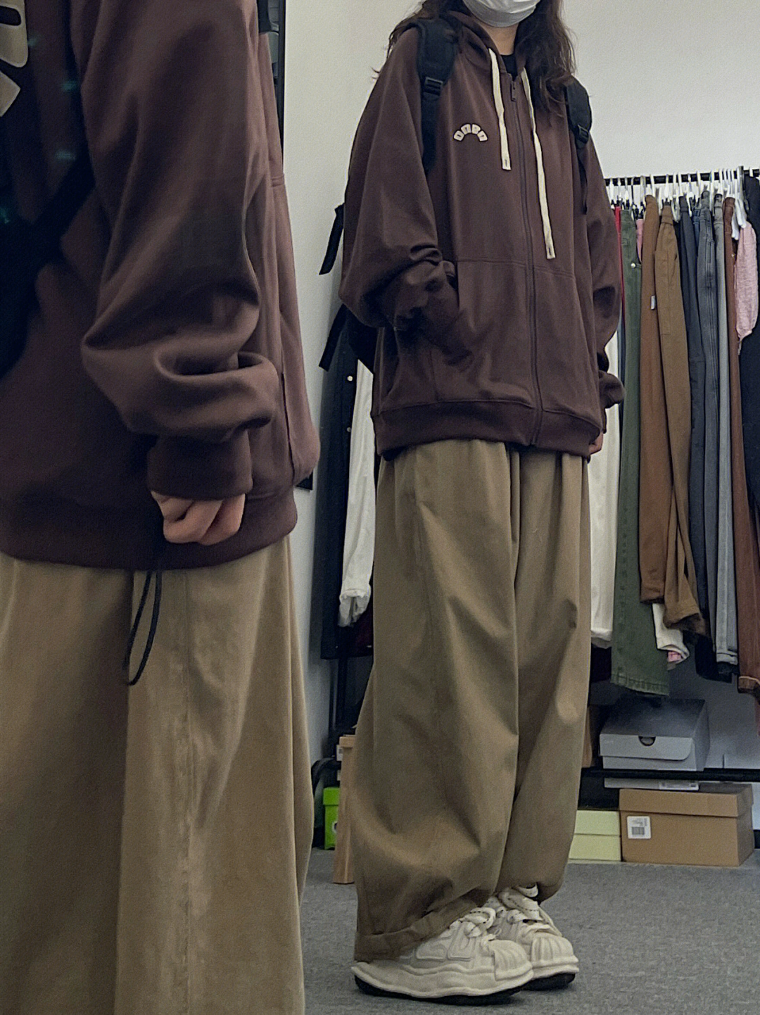 O1CN01rJeMLZ1QTyBszfwOU_2209953151978-1.webp Pure cotton Japanese retro elastic waist straight casual pants men's and women's neutral style loose student all-match overalls trousers trendy - Image 1