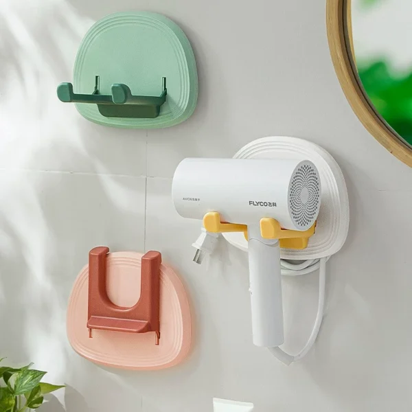 Hanging hair dryer artifact-free punch placement rack storage rack bathroom air duct rack hair dryer wall bracket