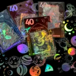Floating like a dream pvc laser hand account sticker ins wind goo card landscaping hand account material decorative small pattern stickers - Image 2