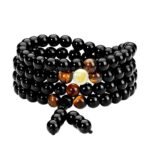 Bracelet men's Korean version of the tide simple personality luminous zodiac bracelet multi-layer long Buddha beads beads male hand ornament - Image 2
