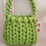 Coarse wool hand woven bag - Image 2