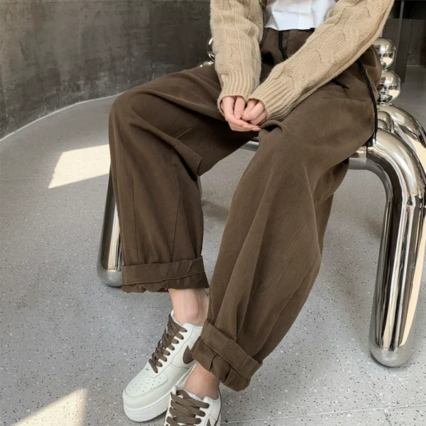 Japanese cotton overalls women's spring and autumn 2023 new high waist slimming loose carrot pants casual harem daddy pants