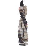 Nordic invisible bookshelf creative personality shelf home floor-to-ceiling multi-layer bookshelf living room DNA rotating bookcase - Image 2
