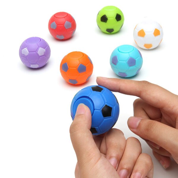 Cross-border nostalgic children's creative decompression finger gyro gashapon toy 35mm venting decompression football fingertip gyro