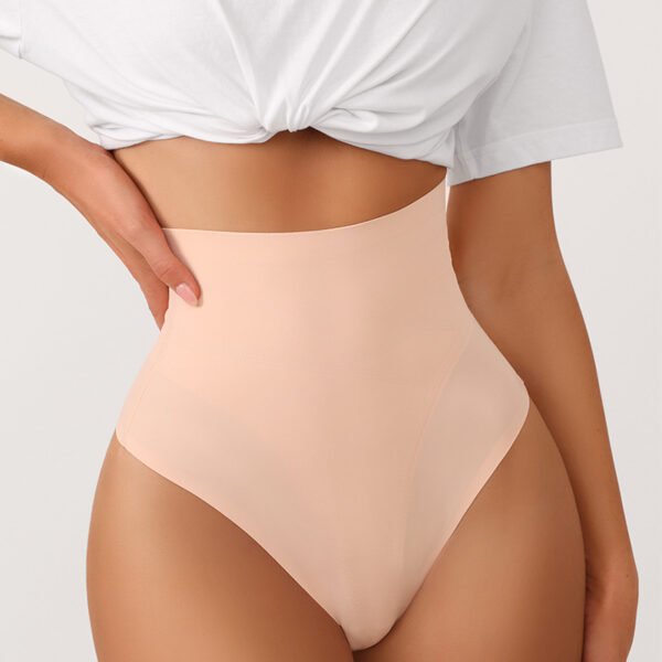 Foreign trade body shaping high waist T-shaped belly underwear women's postpartum body shaping waist slimming pants ice silk sexy body shaping pants