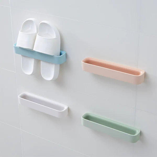 Bathroom Slippers Wall-mounted Punch-free Bathroom Wall-mounted Racks Storage Artifact Toilets Shoe Shelf