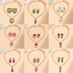 Europe and the United States cross-border hot sale Halloween earring jewelry Christmas necklace female skull pumpkin snowman earrings set - Image 2