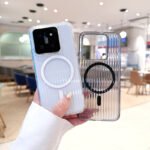 The luggage stripe is suitable for Xiaomi 14 mobile phone case 14Ultra corrugated grating transparent 14Pro hard shell case - Image 4