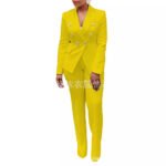 Amazon AliExpress foreign trade hot sale women's jacket suit long sleeve trouser suit temperament commuter two-piece set - Image 4