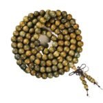 Xiaohongshu live broadcast hit green sandalwood cliff cypress bracelet Buddha beads 108 ebony female wooden toys wholesale bracelet men - Image 5