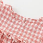 Spot malwee summer European and American small and medium-sized children's clothing animal cotton short-sleeved plaid girls children's clothing dress - Image 2
