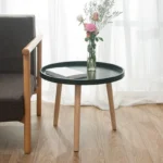 Special price clearance Nordic solid wood round small coffee table home living room side a few modern creative small table Lepin Shangju - Image 2