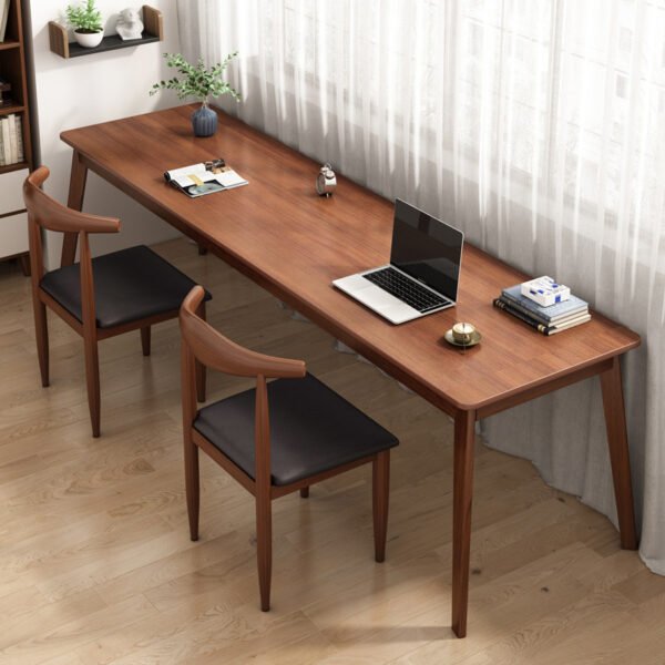 Long table solid wood legs against the window table against the wall table narrow table workbench home double desk computer desk desk