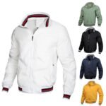 New Add Cotton Fashion Casual Jacket Men Amazon Factory Outlet Spring Autumn Sports Solid Color Jacket Men's