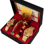Factory source wholesale e-commerce gift box set commemorative gold watch couple energy quartz explosive gift will sell watches - Image 3