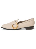 Slightly flawed! A small amount of tail goods Japanese round toe buckle flat loafers commuting shoes all-match OL comfortable women's shoes - Image 4