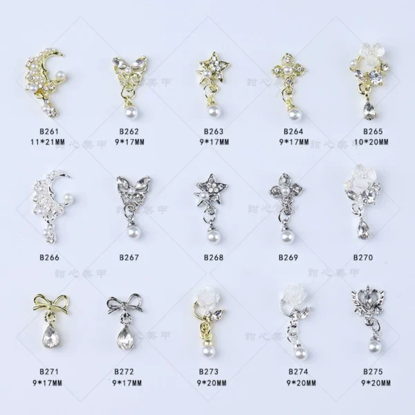 Nail Pendant Jewelry Metal Drill Smart Bow Knot Xingyue Camellia Wearing Nail Tool Nail Sticker Jewelry