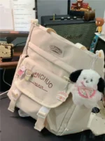 Japanese ins style college style bag female Korean version large capacity Messenger bag girl student commuting shoulder bag - Image 3