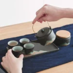 Hand-painted ceramic tea set - Image 2