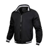 New Add Cotton Fashion Casual Jacket Men Amazon Factory Outlet Spring Autumn Sports Solid Color Jacket Men's - Image 5