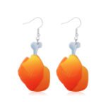 European and American cross-border hot sale Thanksgiving earrings female creative acrylic sheet scarecrow turkey leg maple earrings - Image 6