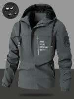 Cross-border waterproof jacket men's new trendy winter jacket men's casual outdoor fleece jacket outdoor jacket - Image 5