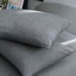 Japanese-style unprinted washed cotton four-piece good-quality cotton-dyed washed bedding bedding hotel student bedding - Image 4