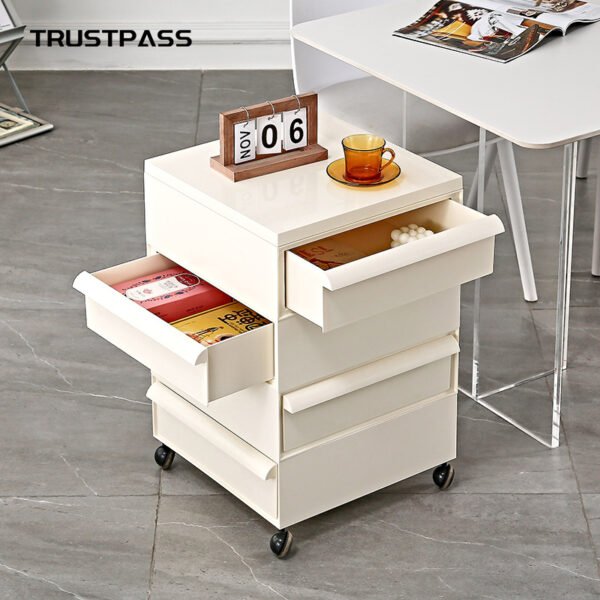 Hewei bedside table middle-aged wabi-sabi wind side cabinet net red ins mobile storage cabinet Nordic simple modern locker