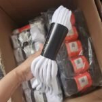Suvarnayst socks towel bottom solid color sports socks black and white medium length basketball socks can be sent on behalf of the group - Image 4