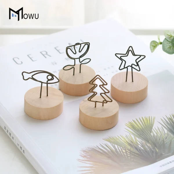 Cute girly heart note clip small ornaments modern minimalist office desktop photo postcard business card message clip