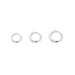 All-over S999 foot silver plain ring earrings women's simple style earrings sleep free ear piercing ear buckles spot wholesale - Image 5