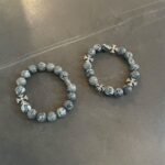 Cross flower map stone bracelet men's versatile niche design high-end hip hop street couple accessories fashion accessories