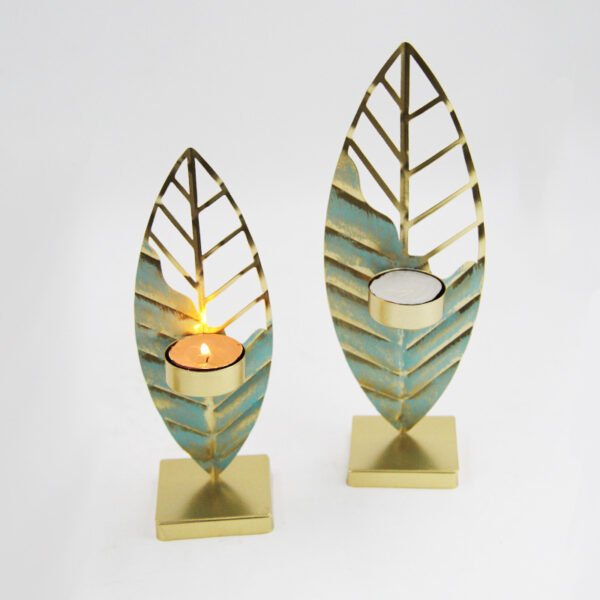 Hand-painted Leaf Creative Candlestick