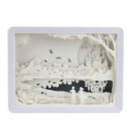 Creative photo frame lamp decoration Guofeng paper lamp couple gift Tanabata bedside night lamp 3d three-dimensional light and shadow paper carving lamp - Image 3
