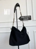 MY casual Oxford cloth large bag trendy knot tote bag female Japanese commuter bag large capacity shoulder bag trendy - Image 2