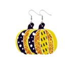 European and American cross-border new autumn leather earrings creative thanksgiving pumpkin maple leaf leather earrings earrings wholesale - Image 7