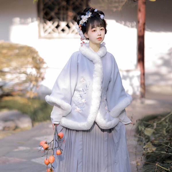 Ming Dynasty Han style clothes collar half arm waist length skirt