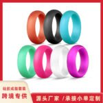 5.7mm wide solid color silicone ring women's silicone ring European and American popular rings silicone ring