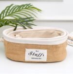 Japanese-style simple jute storage basket storage basket desktop debris storage box fabric portable snacks finishing storage box - Image 7