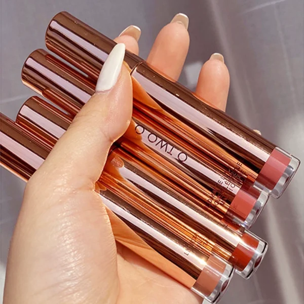 O.TWO.O lip glaze waterproof non-stick cup matte lip gloss matte non-fading liquid makeup 12 colors lipstick lip gloss