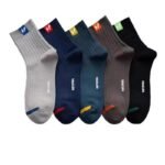 Socks men's spring and summer socks SP letter versatile men's socks anti-odor sweat-wicking sports socks men's cotton socks Zhuji socks - Image 5