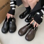 Basic model ~ so comfortable! Black British style retro small leather shoes female soft leather student Japanese jk single shoes - Image 3