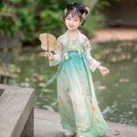 Girls' Hanfu Flying Bird Embroidery Dress - Image 3
