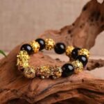 Vietnamese sand gold Pixiu bracelet for men and women imitation 3D hard gold 99 obsidian pichu Buddha bead jewelry for a long time to fade jewelry - Image 4