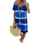 2022 summer new wish Amazon women's dress women's sexy leopard print casual midi skirt women - Image 5