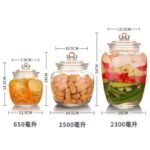 Pickle jar transparent glass jar household pickled sealed jar glass bottle with lid small pickle jar storage jar - Image 7