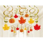 Cross-border Thanksgiving Party Party Arrangement Maple Leaf Pumpkin Ornament GIVE THANKS Decorative Spiral Ornament