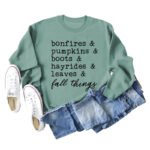 Independent Station Foreign Trade Cross-border Bonfires pumpkins European and American Fashion Thanksgiving Letters Long Sleeve Sweater Women - Image 4